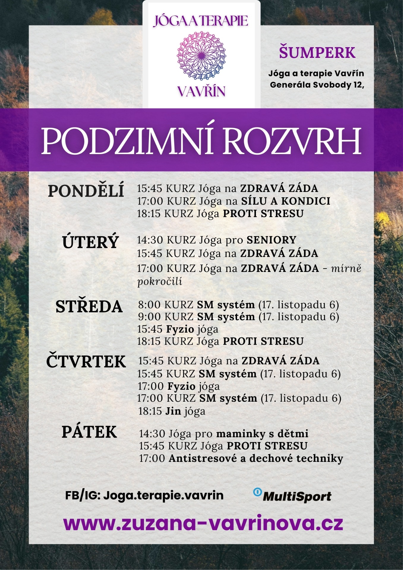 Kurzy jógy Šumperk