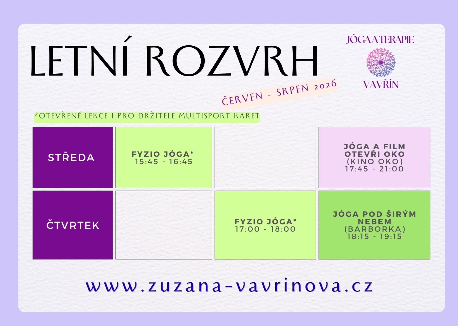 Cvičení v létě